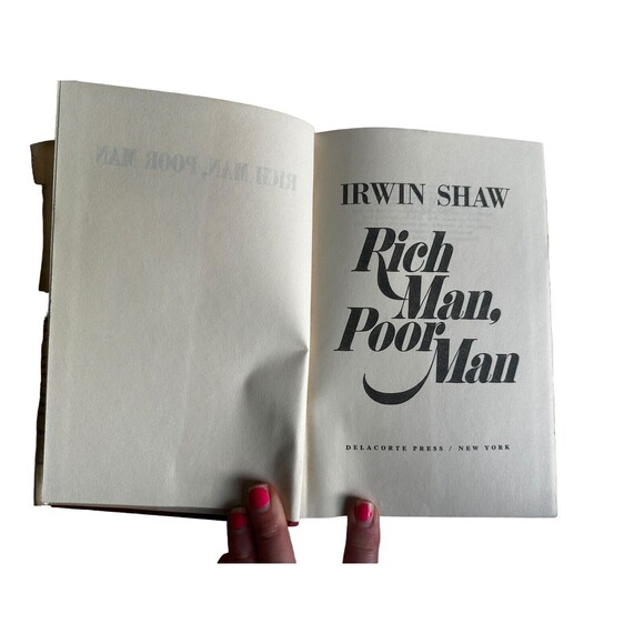 Rich Man Poor Man A Novel IRWIN SHAW Hardcover Red Dust Jacket - Picture 9 of 16